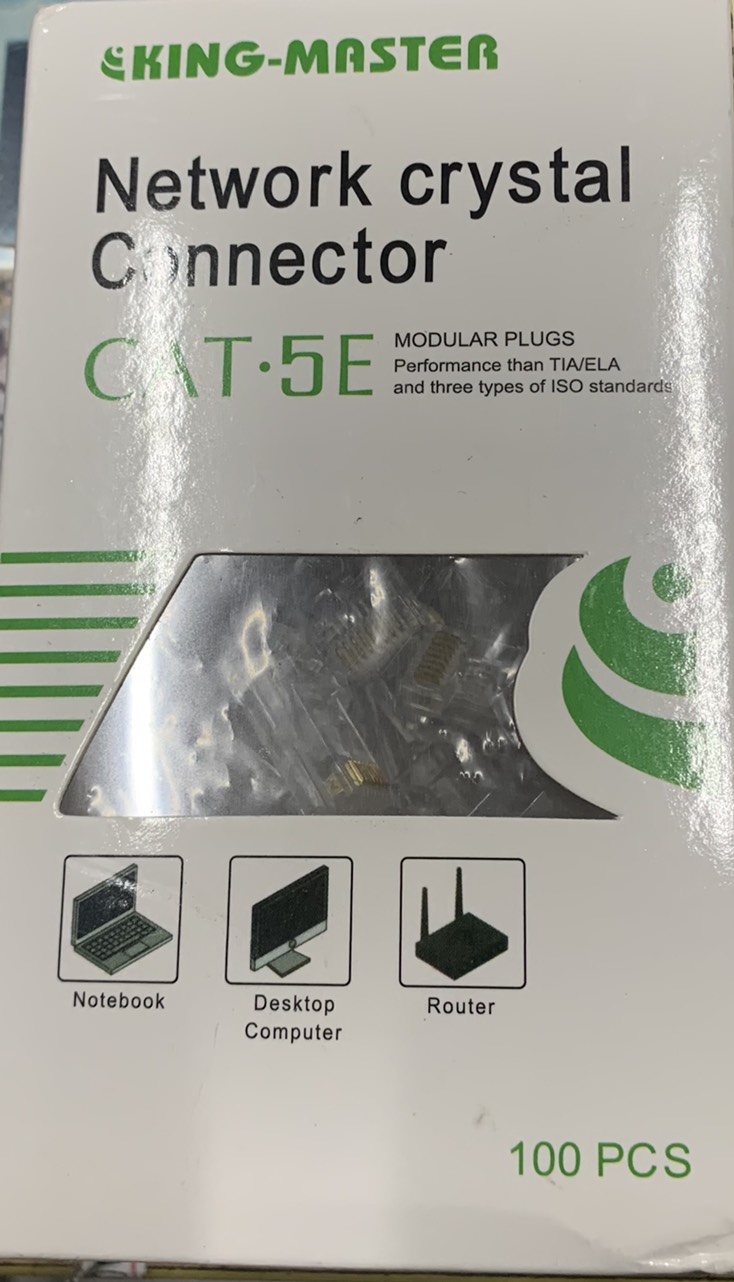Combo100 đầu cáp mạng RJ45 nhựa AMPLX