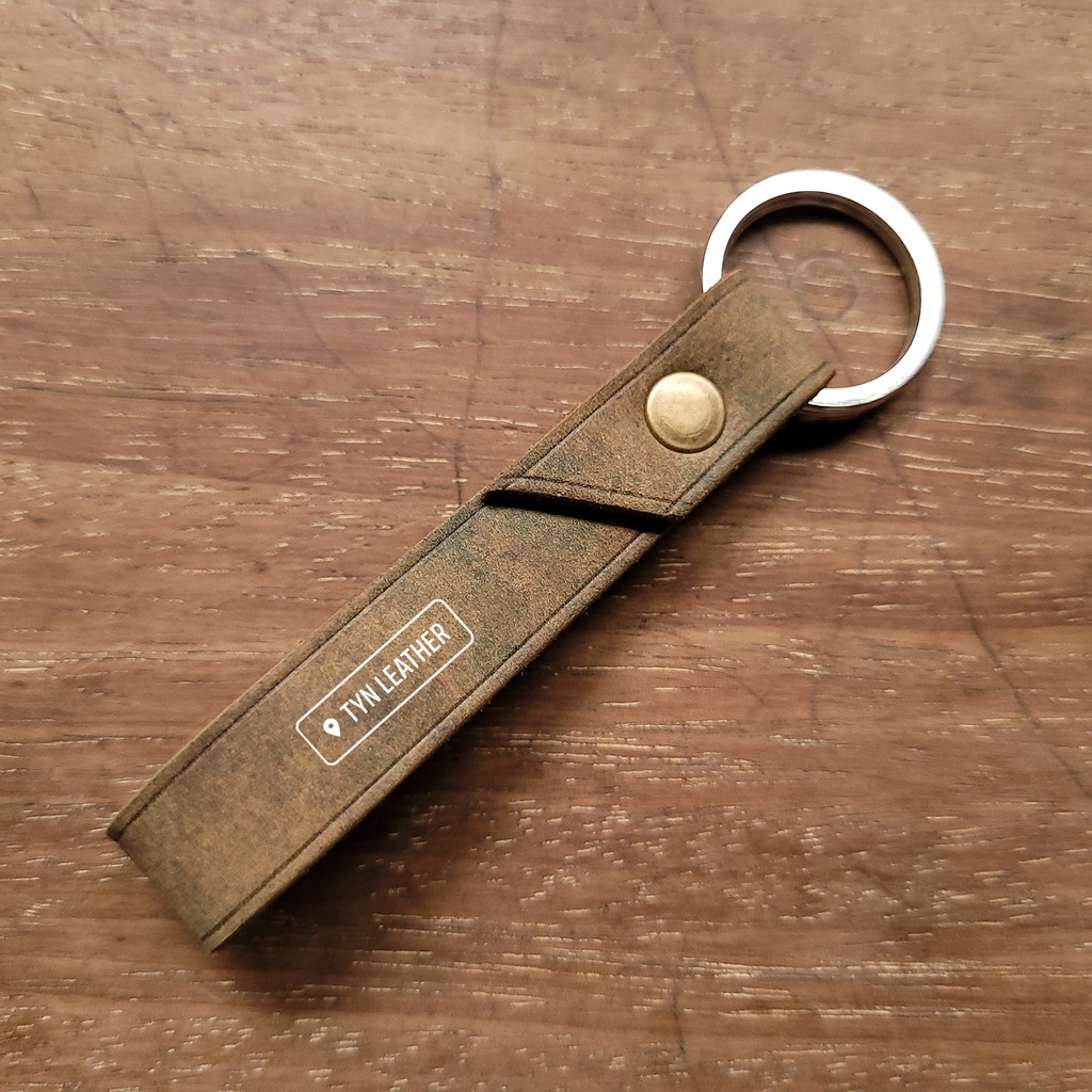[100% Genuine Cow Leather] Genuine Leather Keychains, Handmade Leather Keychains