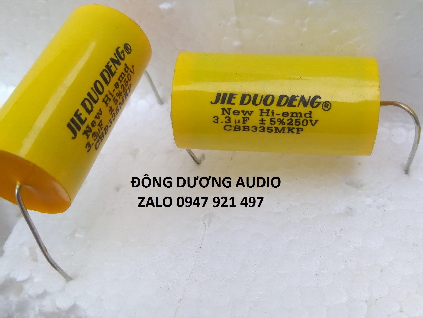 2 CON TỤ PHÂN TẦN 3.3MF 250V VÀNG TRÒN - TỤ LOA TREBLE