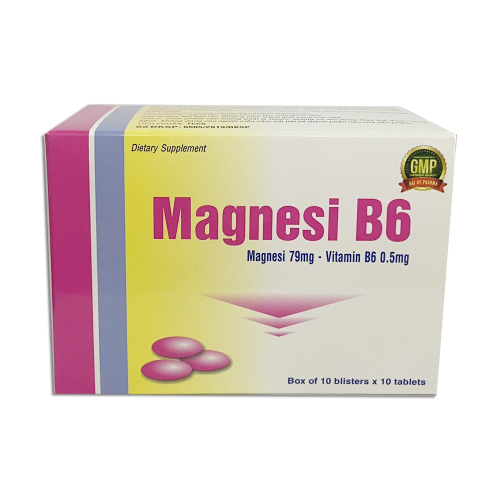 viên uống magnesi b6 500 bổ sung magie, vitamin b6 giảm suy nhược thần kinh 5