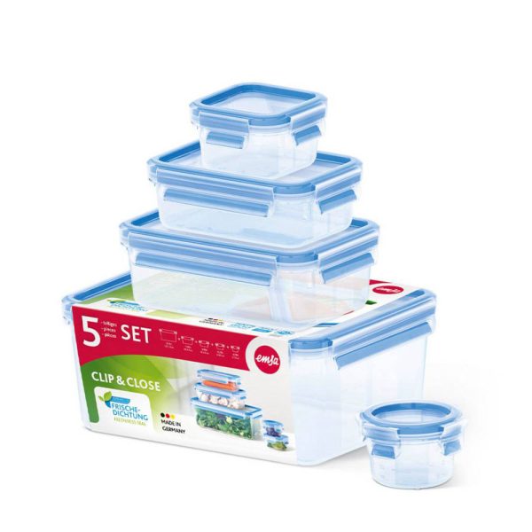 Bộ 5 hộp nhựa đựng thực phẩm emsa 508568