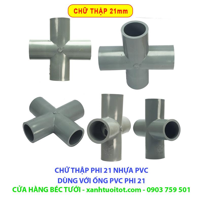 [HCM]Chữ thập nhựa PVC phi 21