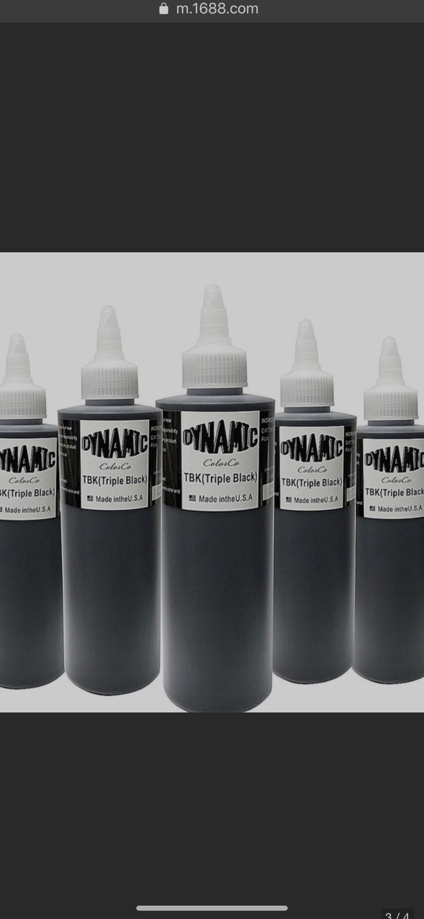 Mực tập xăm Dynamic Triple Black 240ml