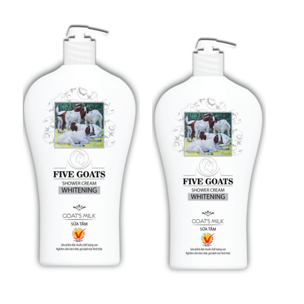 Combo hai chai sữa tắm dê Five Goats