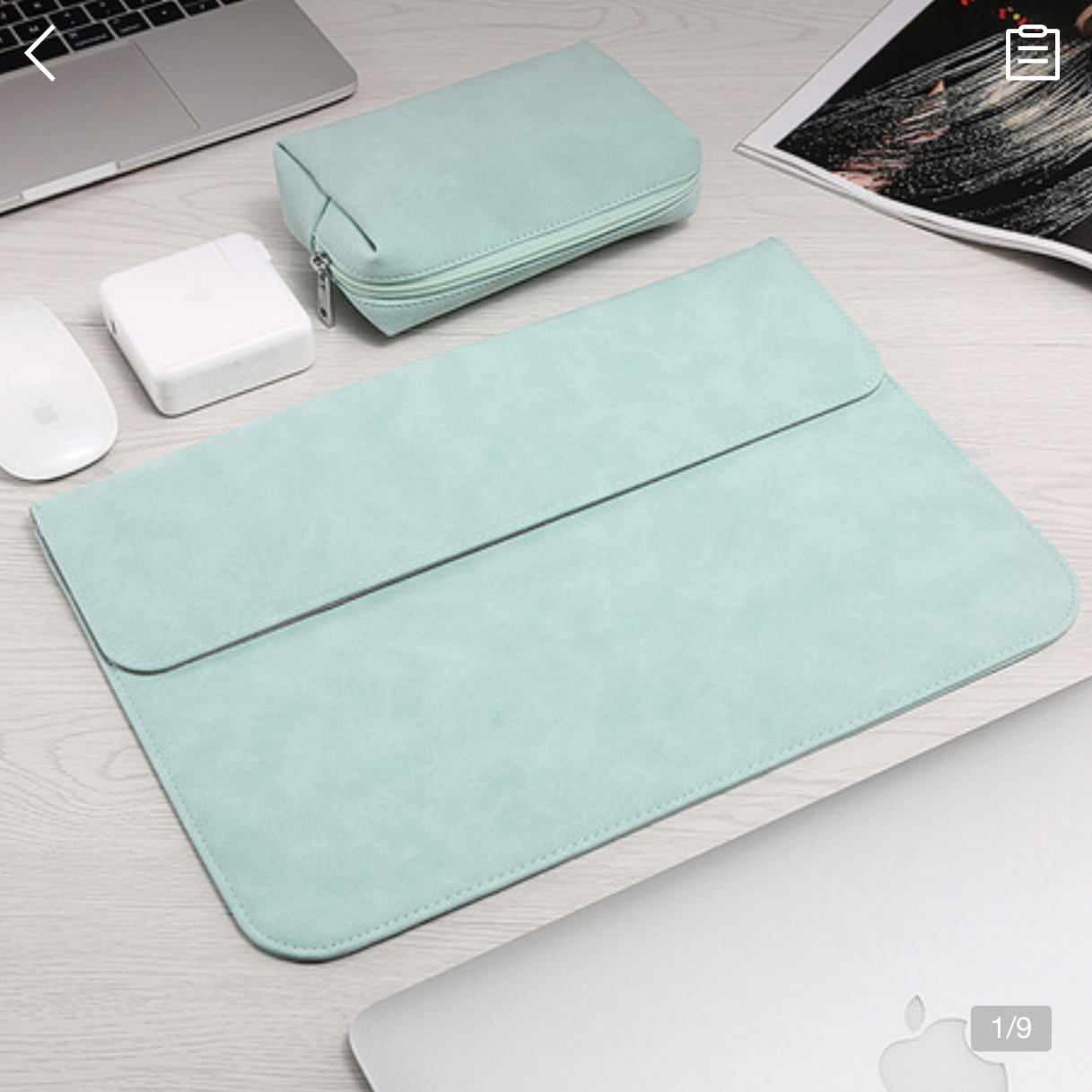 Bao da cao cấp cho macbook, laptop surface ipad  kèm ví đựng phụ kiện