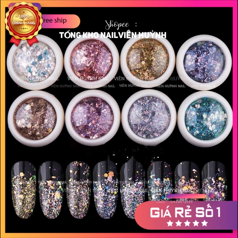 Nhũ vảy cá nail kim tuyến đắp móng