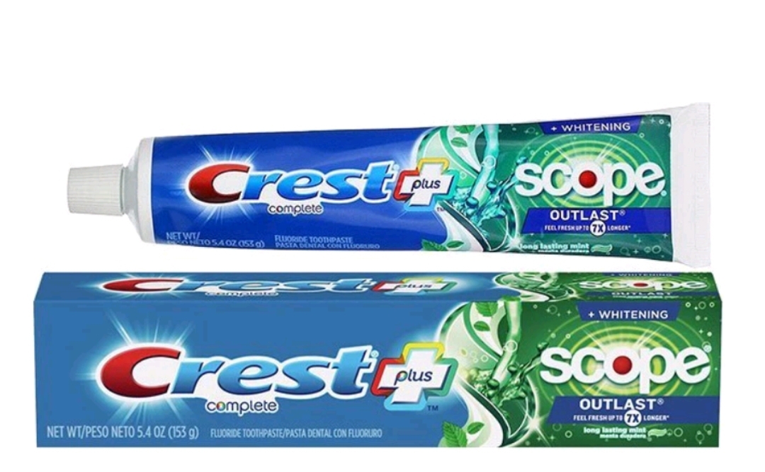 Kem Đánh Trắng Răng White Advanced Radiant Mint 107g, Scope Outlast Complete Whitening Toothpaste 153g
