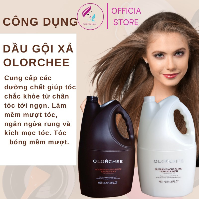 Dầu gội xả OLORCHEE siêu mềm mượt 4 LÍT / can