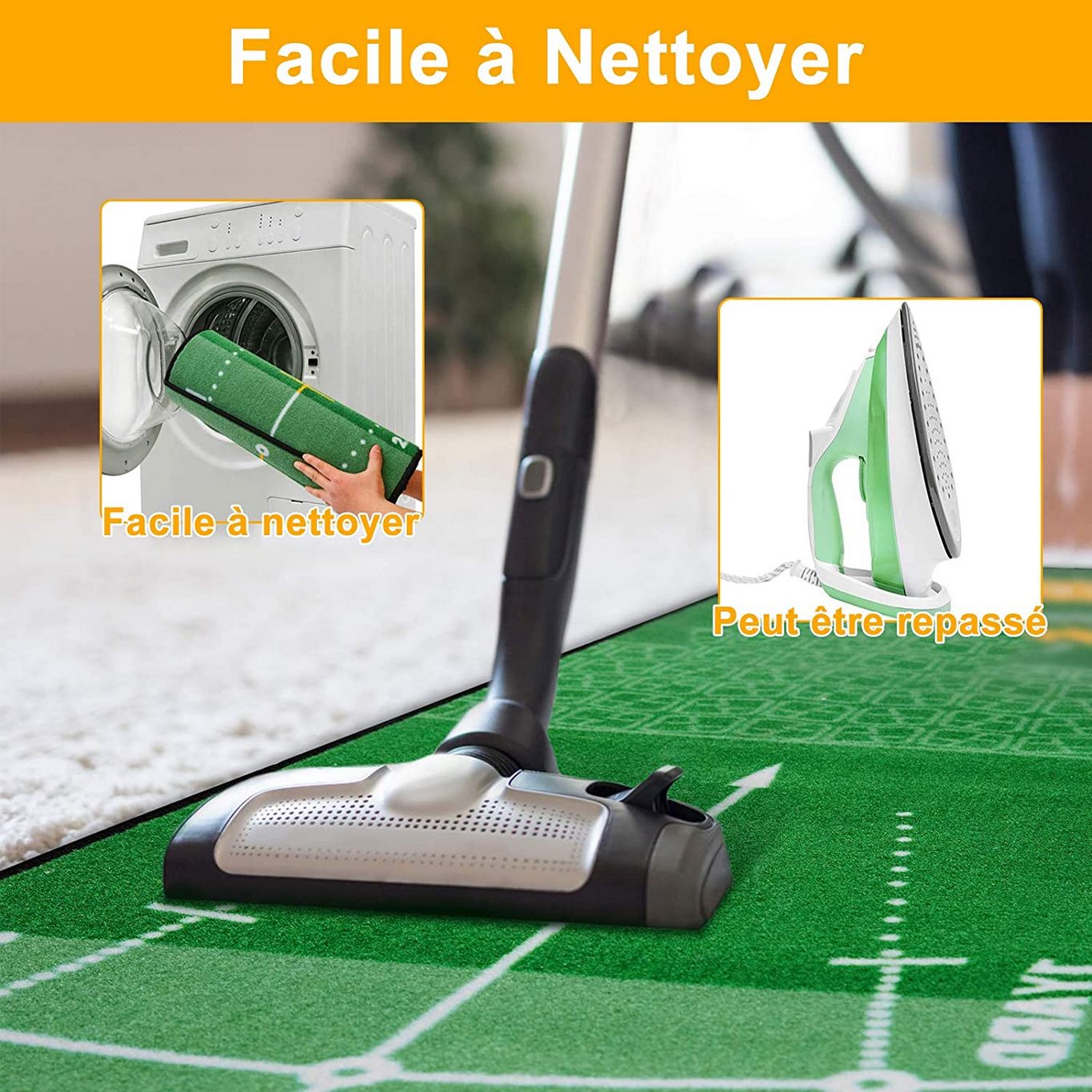 NEW 2022 - Golf Training Pads - Putting Green Mat/ Indoor Swing Hitting Practicing, Washable Carpet