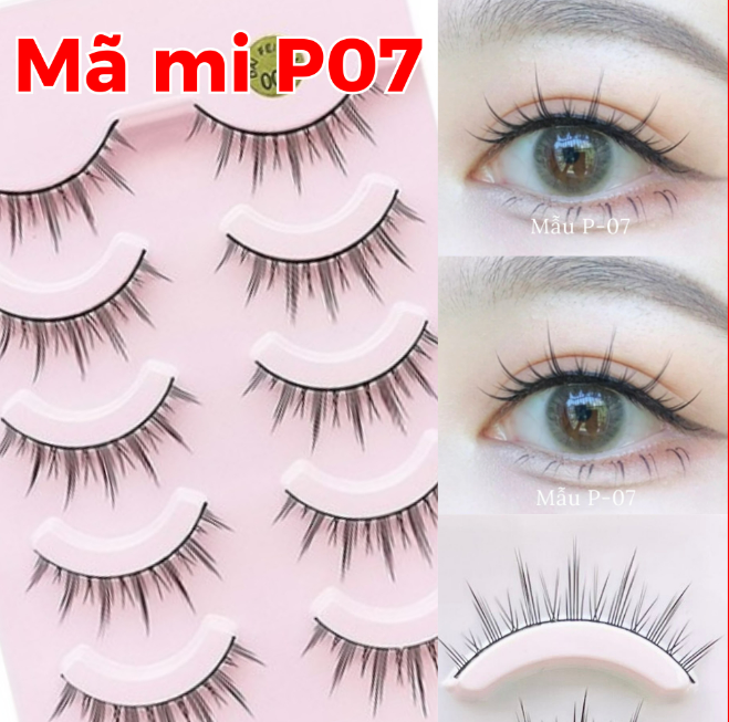 lông mi mã 5 cặp pink hộp hồng