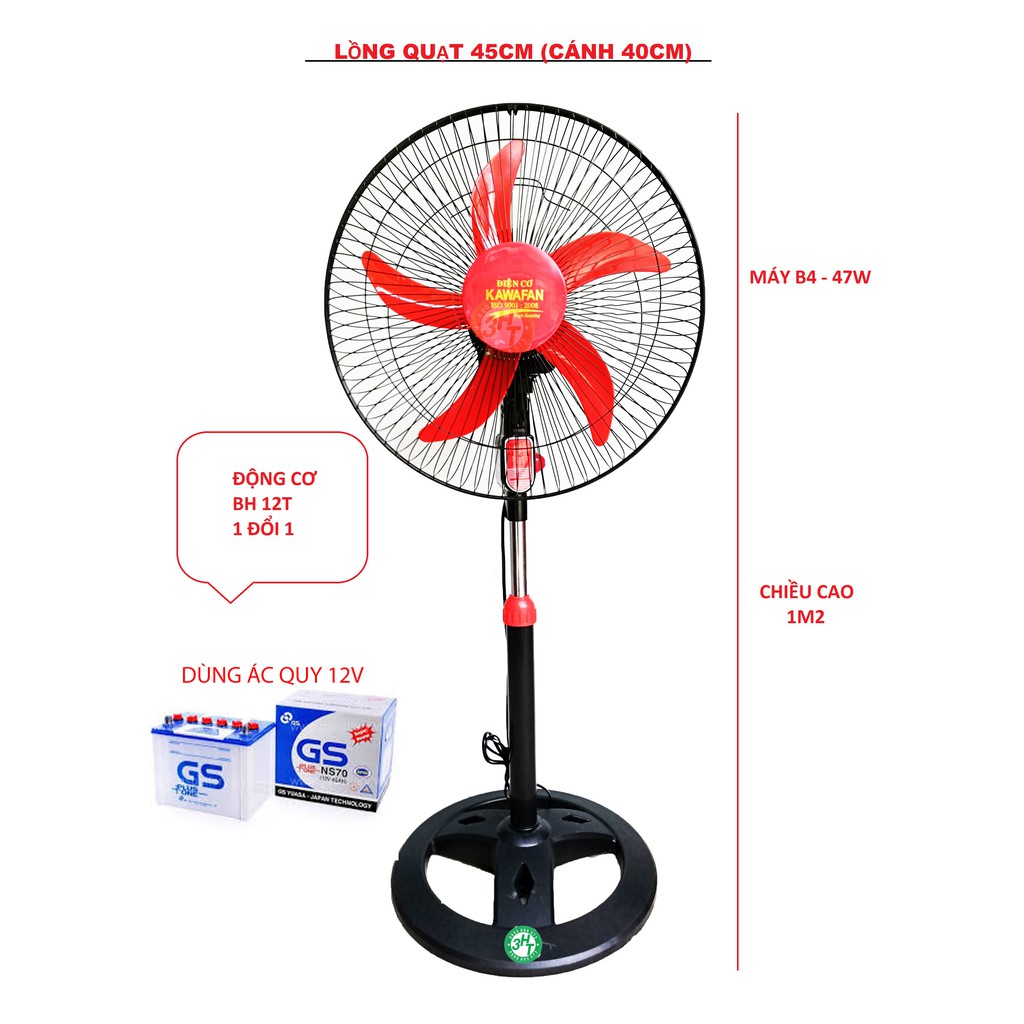 QUẠT LỠ CÔNG NGHIỆP DÙNG BÌNH 12V