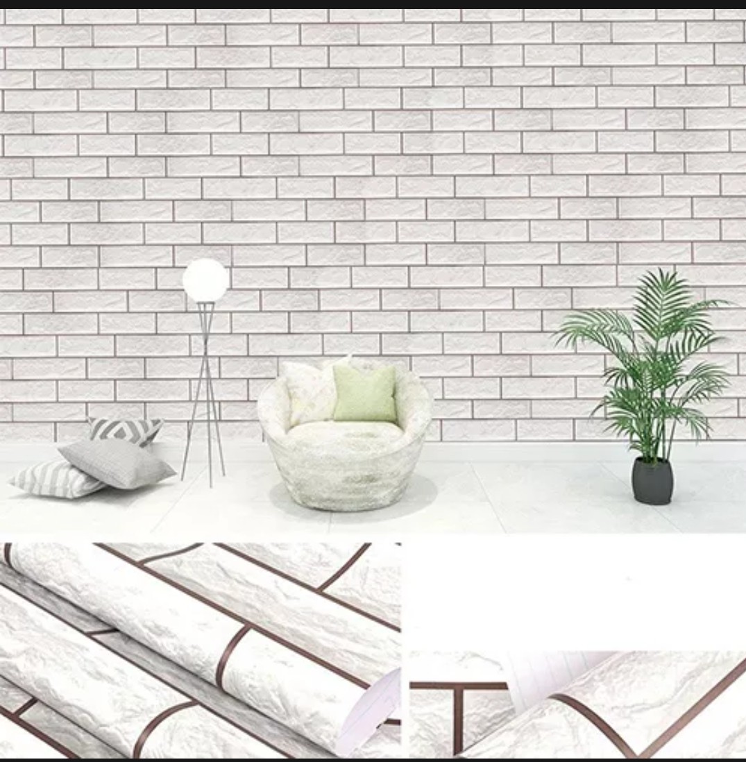 giấy dán tường giả gạch giả đá 0.45x10m