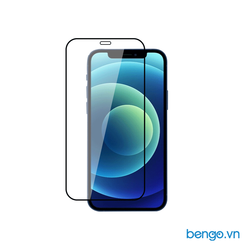 [HCM]Dán cường lực iPhone 12/12 Pro MIPOW Kingbull HD (2.7D) Premium Full viền đen