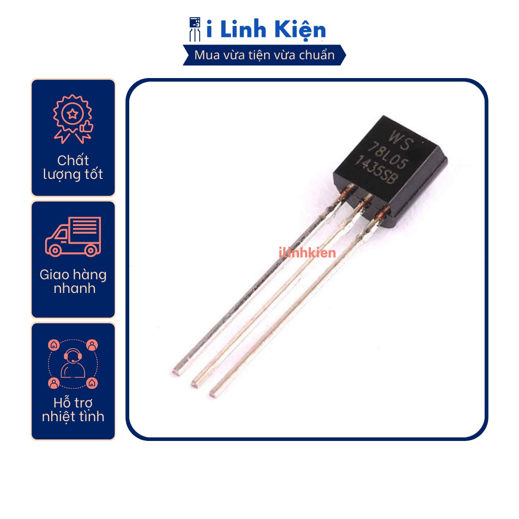 Ic nguồn 78L05 chất lượng tốt.