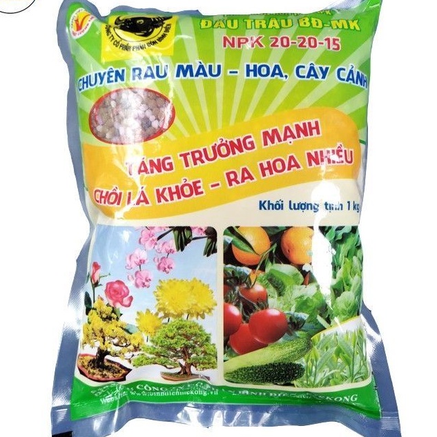 Phân bón npk 20-20-15 cho hoa cây kiểng, rau màu