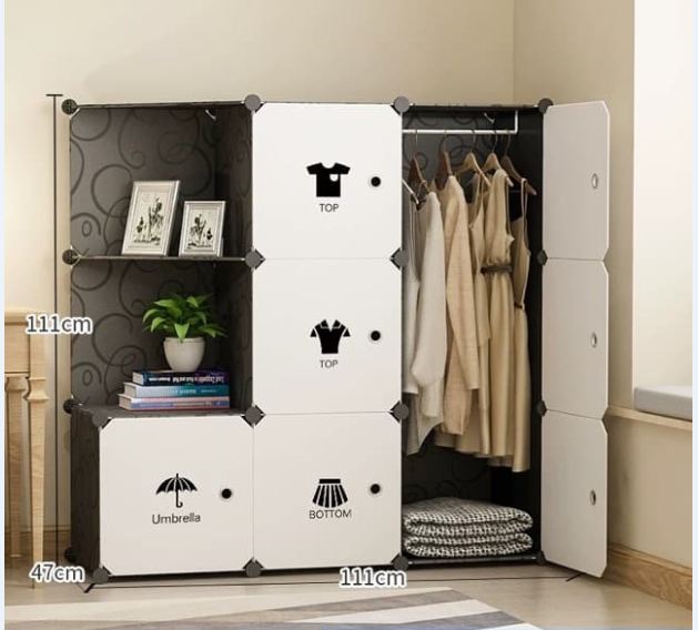 [HCM]Tủ nhựa ghép - 9 ô