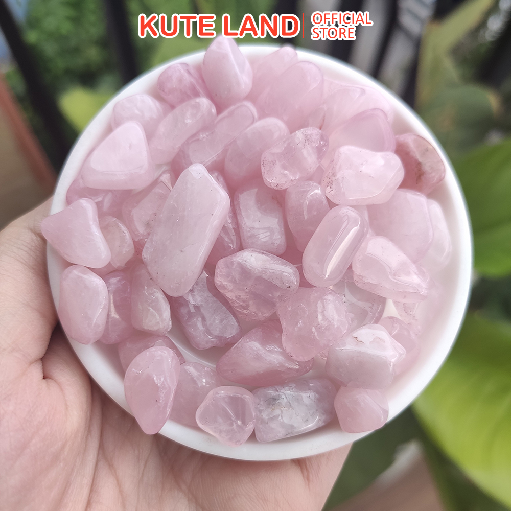 Đá Thanh Tẩy Phong Thủy Chơi Bài Tarot Thạch Anh Hồng 50 Gram