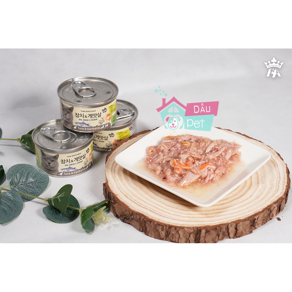 Pate mèo meowow hàn quốc cá ngừ trắng lon 80g