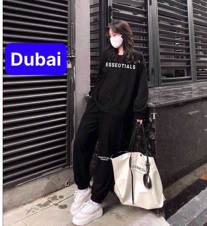 SÉT ĐỒ BỘ NAM NỮ HOODIE SWEATER NAM NỮ CHẤT THUN NỈ DA CÁ DÀY ESSENTIALS CHỐNG LẠNH NẮNG NÓNG ĐÔNG HÈ 1HITSHOP SIÊU HOT - DUBAI FASHION
