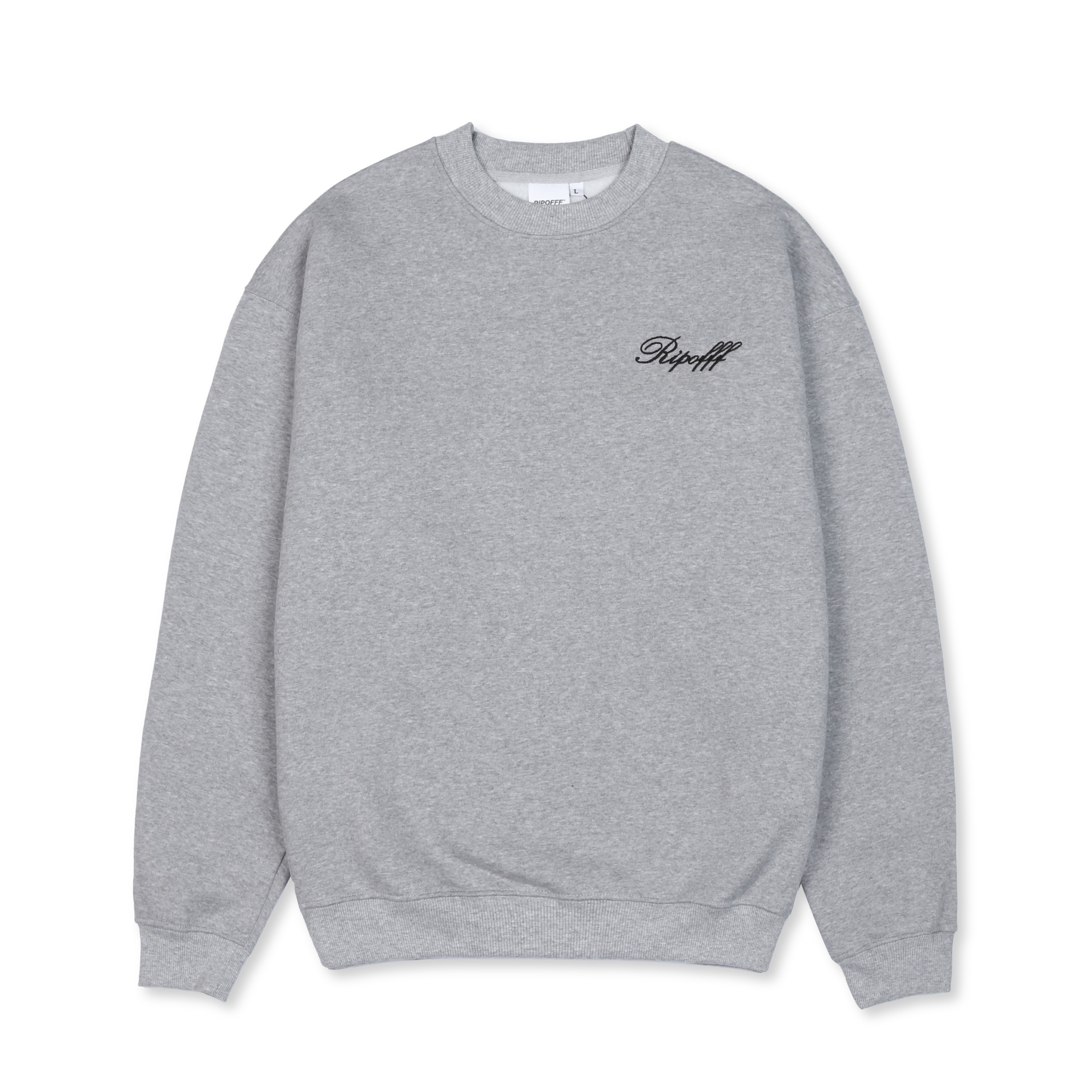 RIPOFFF Logo Sweater 2.0 - Grey (Áo Sweater tay dài nỉ bông)