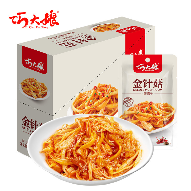 Nấm Kim Châm Cay Tê - Gói 22G - Nấm Kim Sốt Cay Ăn Liền - Foody.Taiwan