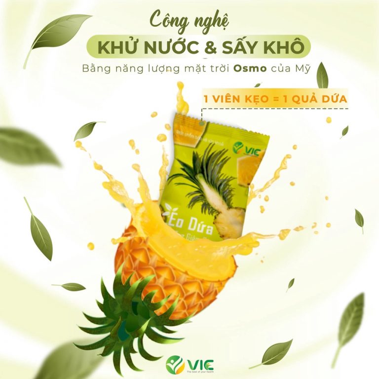 kẹo dứa hỗ trợ giảm cân, có chức năng giữ dáng VIC