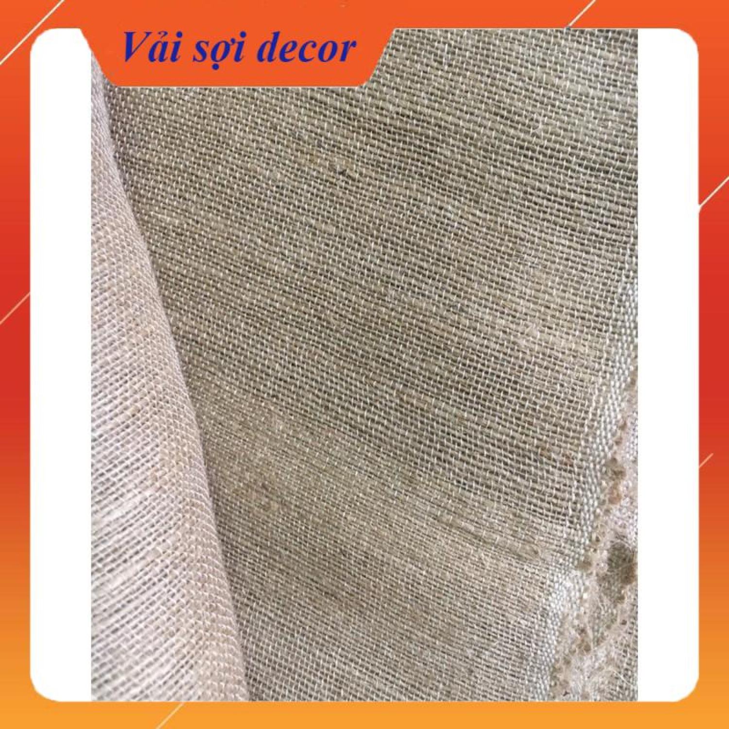 Vải bố canvas đay decor vintage (khổ 80 cm - >cuộn 50m liền)