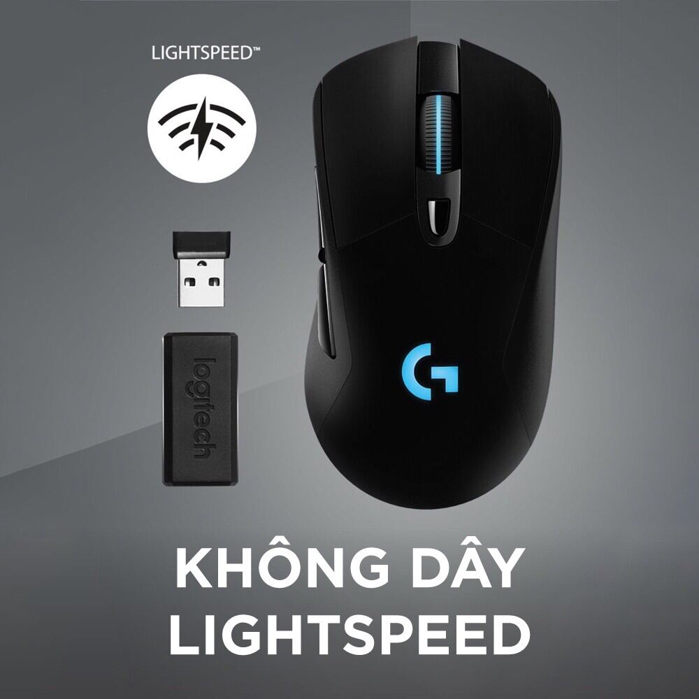 Chuột không dây Logitech G703 Hero.tương thích PowerPlay, nhẹ 95g+10g cân tùy chỉnh, pin 60h, PC/Mac.