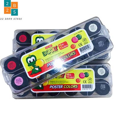 [HCM]Bộ Màu Nước Poster Dooly 12 Màu Dong A (10ml/lọ và 30ml/lọ)