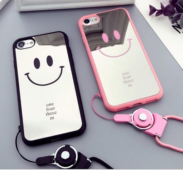 ỐP ĐÔI MẶT CƯỜI TRÁNG GƯƠNG IPHONE CASE
