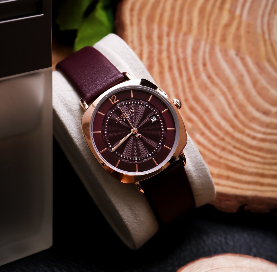 Đồng Hồ Nữ JA-1190LC Julius Hàn Quốc Dây Da (Đỏ)