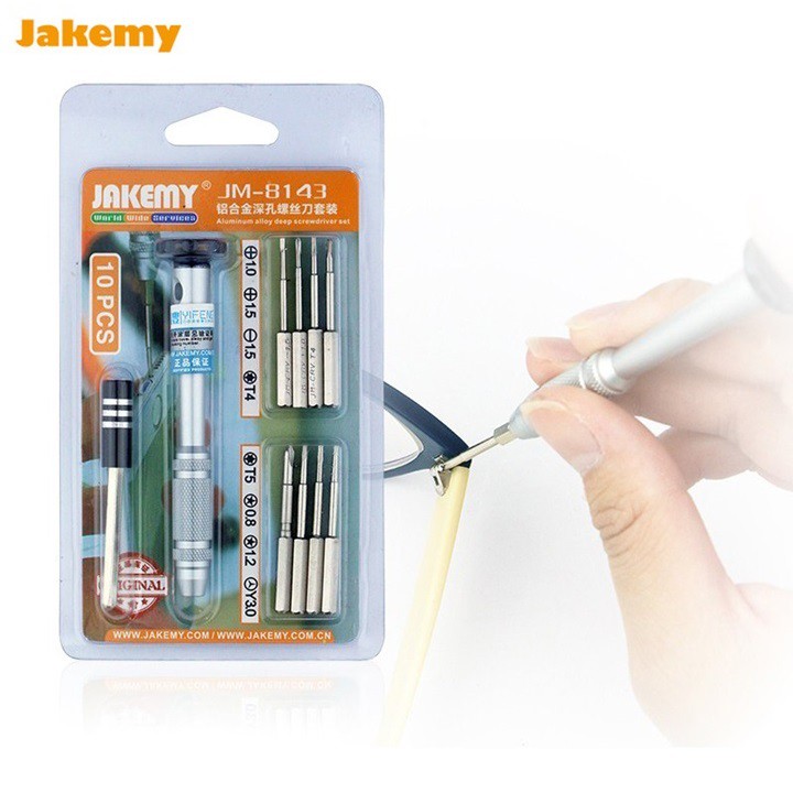 Bộ vít sửa laptop, đt chuyên dụng jakemy jm-8143