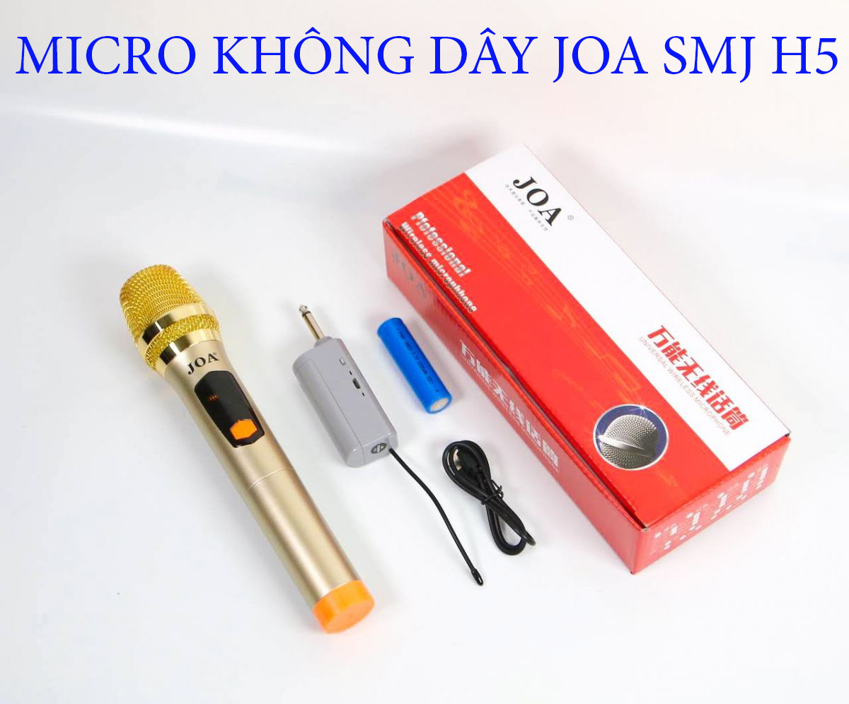 [HCM]{ SIÊU PHẨM MICRO } Micro Cao Cấp JOA SMJ H5-Trọn Bộ Đầu Thu+Micro Micro Không Dây Đa Năng Màn Hình Lcd Hiển Thị Tần Số Mic Hợp Kim Nhôm Micro Karaoke Tiện Lợi Micro Karaoke Cầm Tay Giá Rẻ