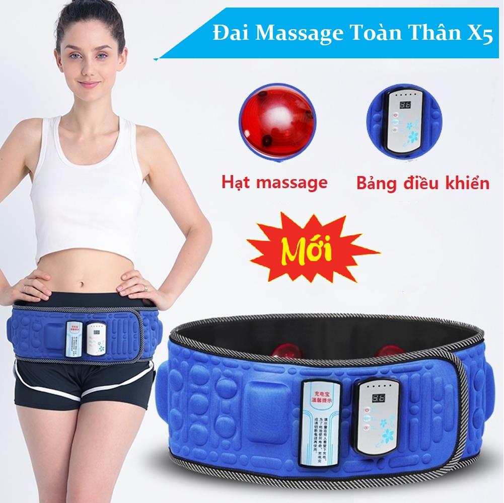 Đai Massage X5 - Máy Mát Xa Bụng, Máy Tập Cơ Bụng Cao Cấp Đánh Tan Mỡ Bụng - Đai Massage Tan Mỡ Bụng Bảo Hành 1 Đổi 1 Toàn Quốc siêu giảm giá