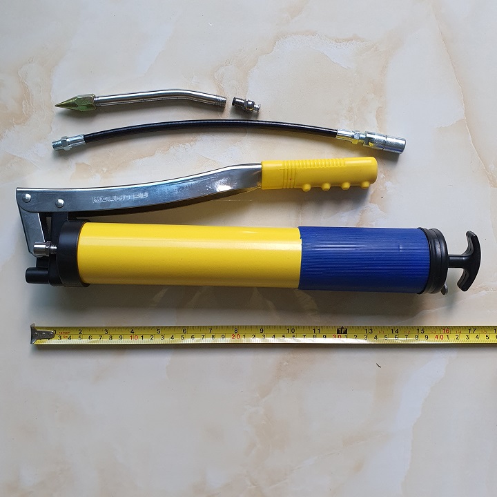Bơm mỡ Kouritsu Nhật Bản 600cc, Dung cu bom mo, Bơm mỡ khí nén