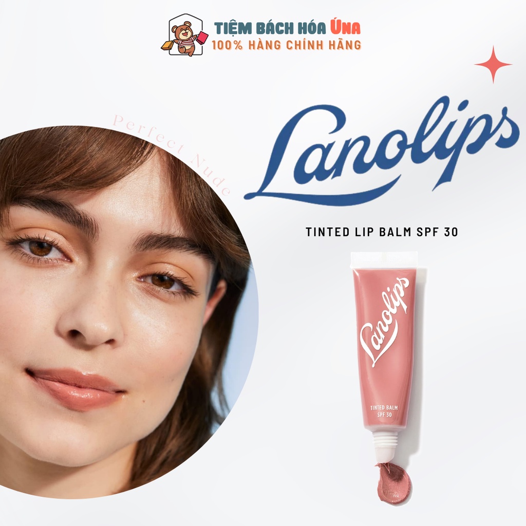 Son dưỡng có màu lanolips tinted lip balm spf30 12.5g