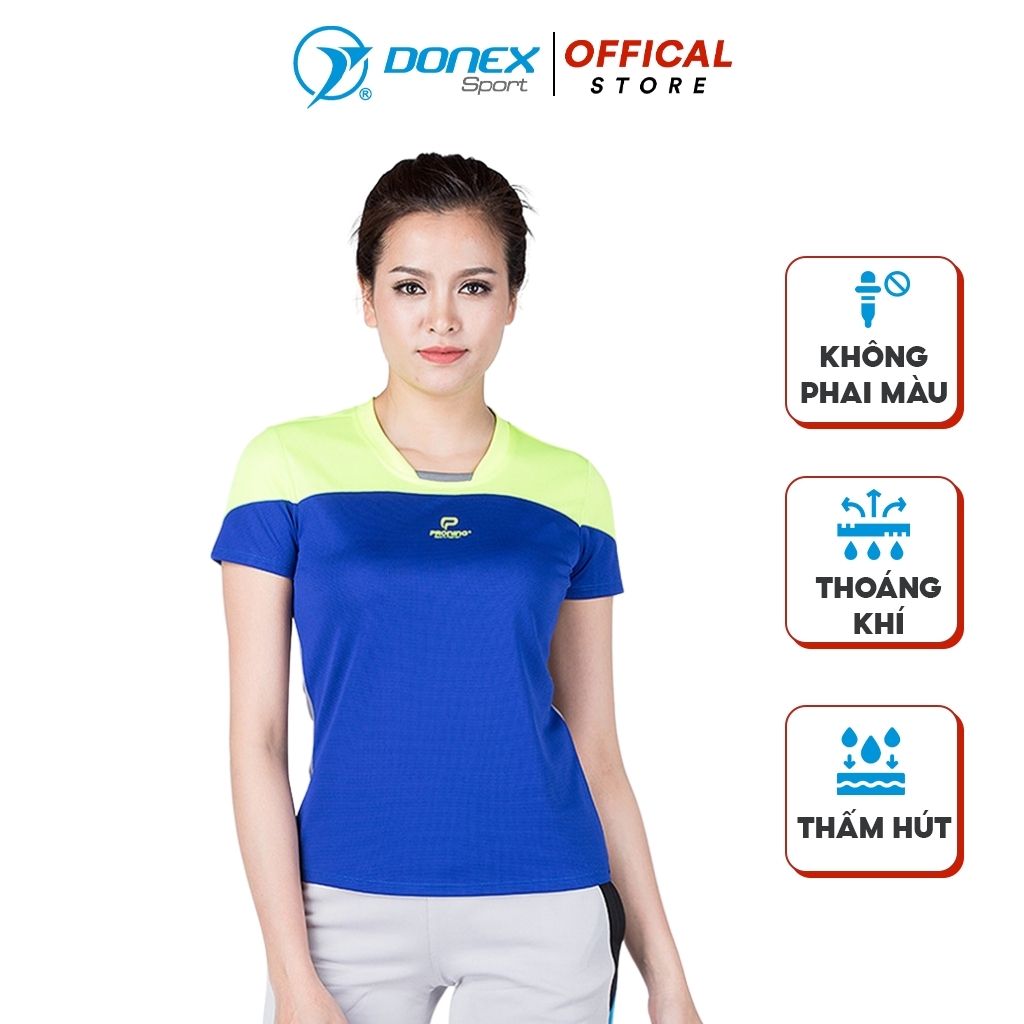 Áo Thể Thao Nữ Cổ Tròn DONEXPRO Kiểu Dáng Trẻ Trung, Năng Động
