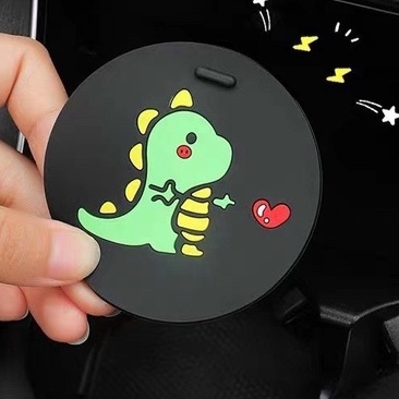 Miếng lót cốc trên xe ô tô đế cao su hình dễ thương