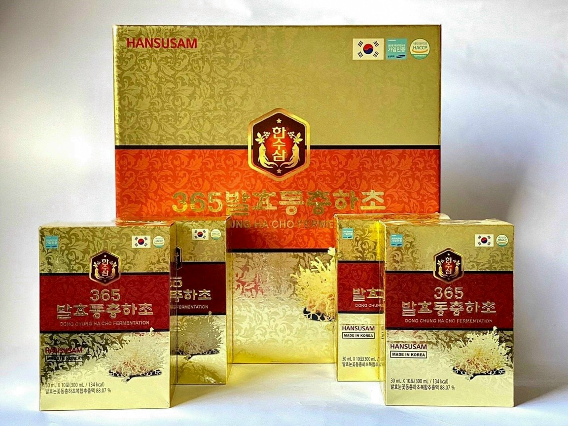 Nước Chiết Xuất Tinh Chất Đông Trùng Hạ Thảo Lên Men Hansusam 365 Hàn Quốc