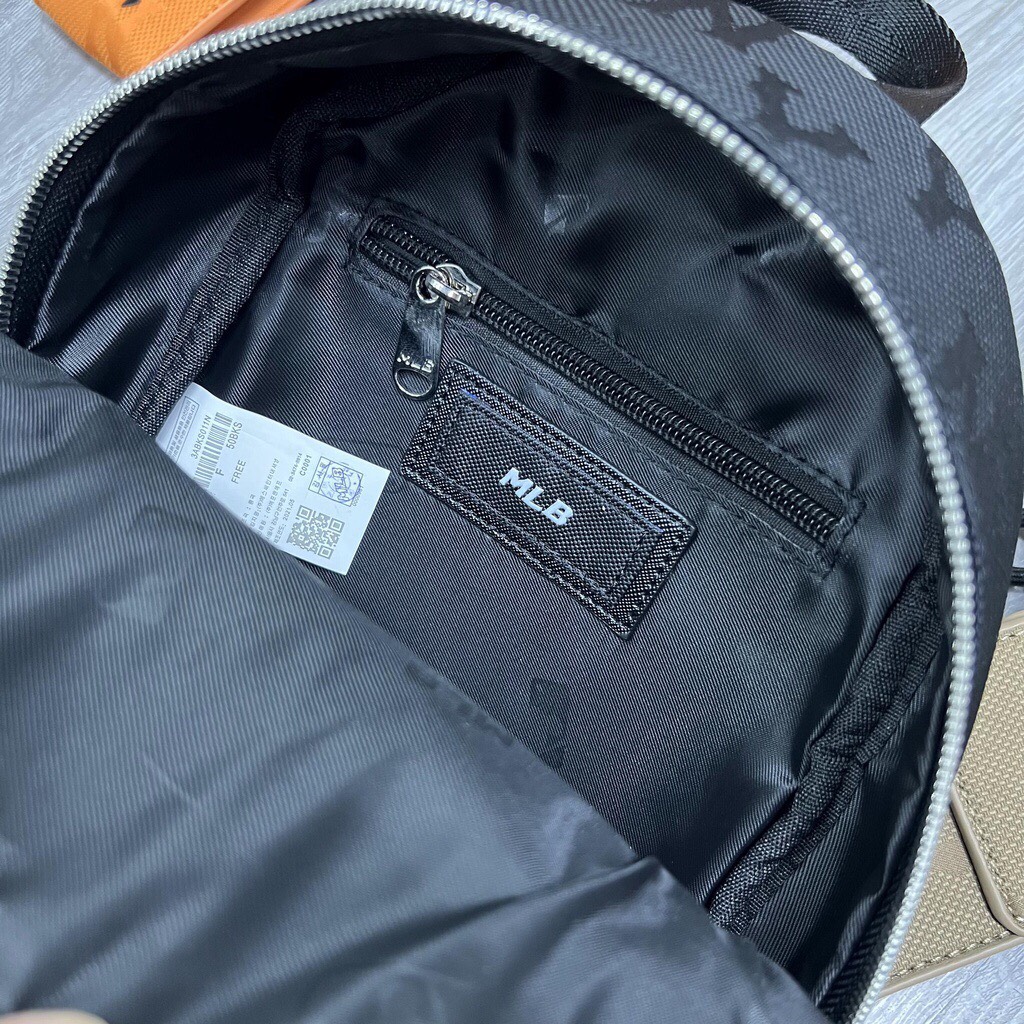Balo Mini MLB NY Monogram Nylon Jacquard Backpack Full Tag Mac