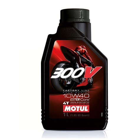 Nhớt cho xe máy số, mô tô phân khối lớn Motul 300V Factory Line 10W40 1L
