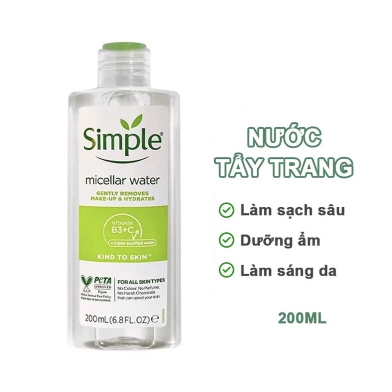 Tẩy trang simple 200ml