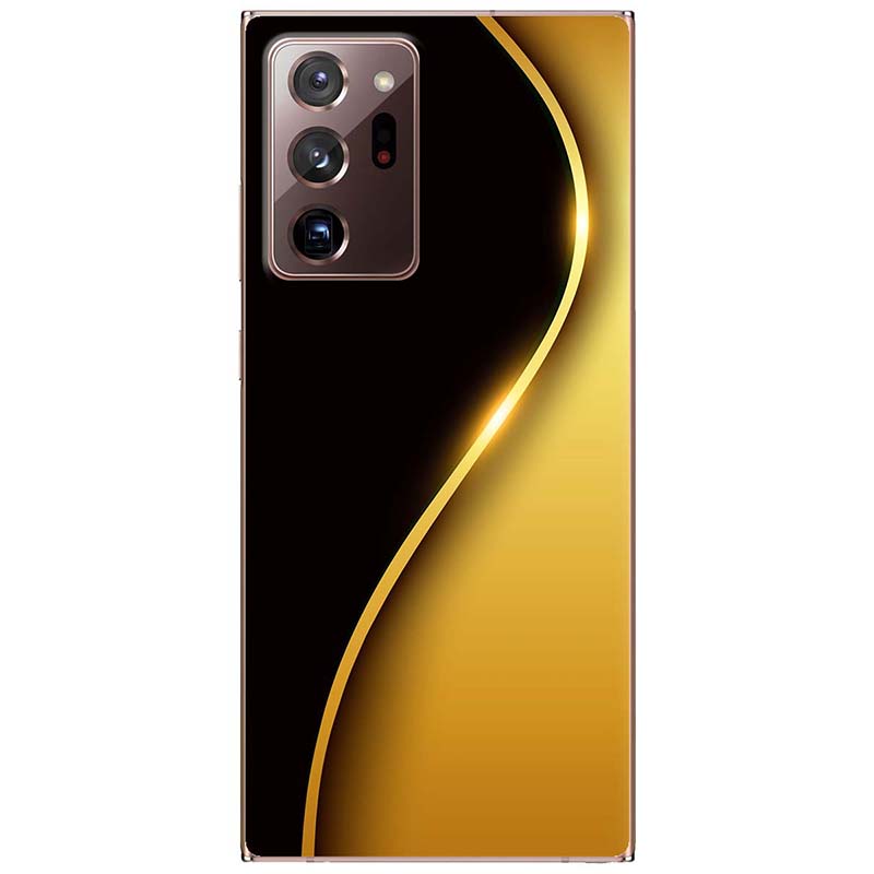 Ốp lưng dành cho Samsung Galaxy Note 10, Note 10 Plus, Note 10 Lite, Note 20, Note 20 Ultra mẫu Đường cong chữ S vàng