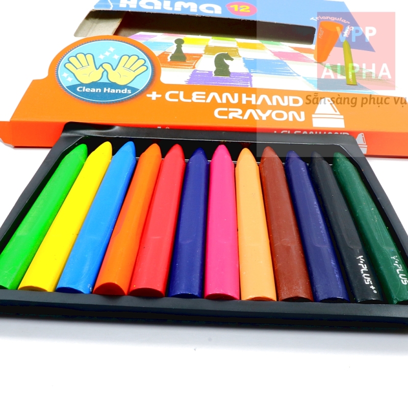 Mua Bộ sáp hữu cơ 12 màu cho bé HALMA/ an toàn/ không dây bẩn tay