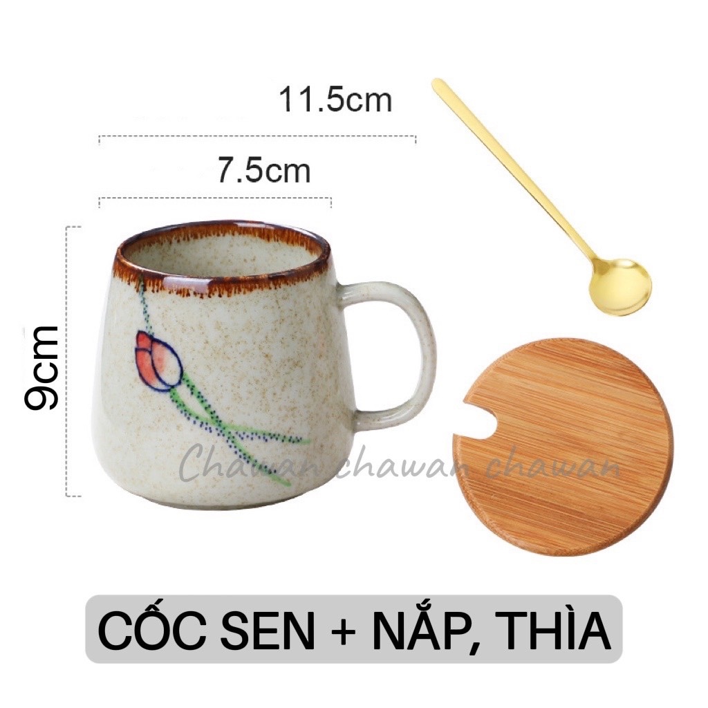 Quà lưu niệm cốc sứ phong cách nhật bản