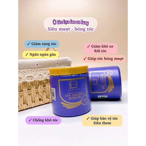 [250ml] Kem ủ tóc Keratin Lae Sa Luay SPA Smooth Thái Lan