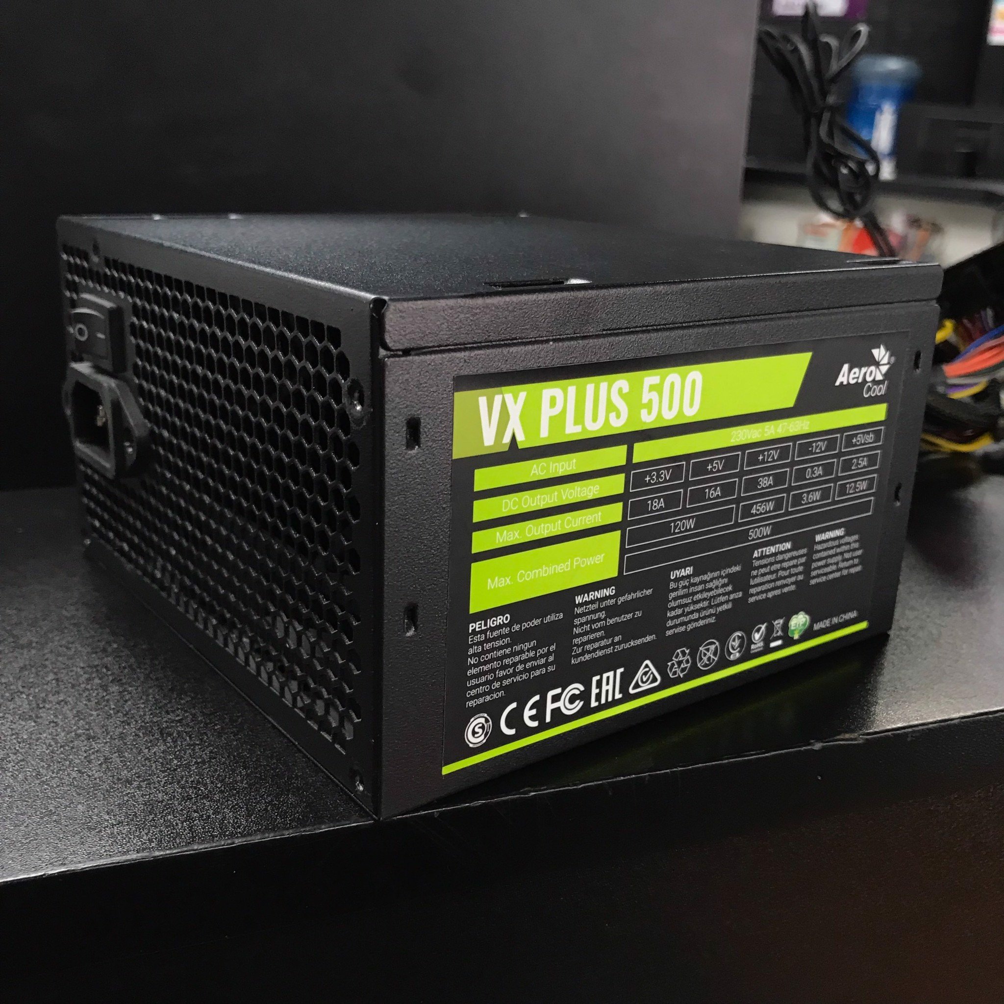 NGUỒN AEROCOOL VX PLUS 500W CÔNG SUẤT THỰC