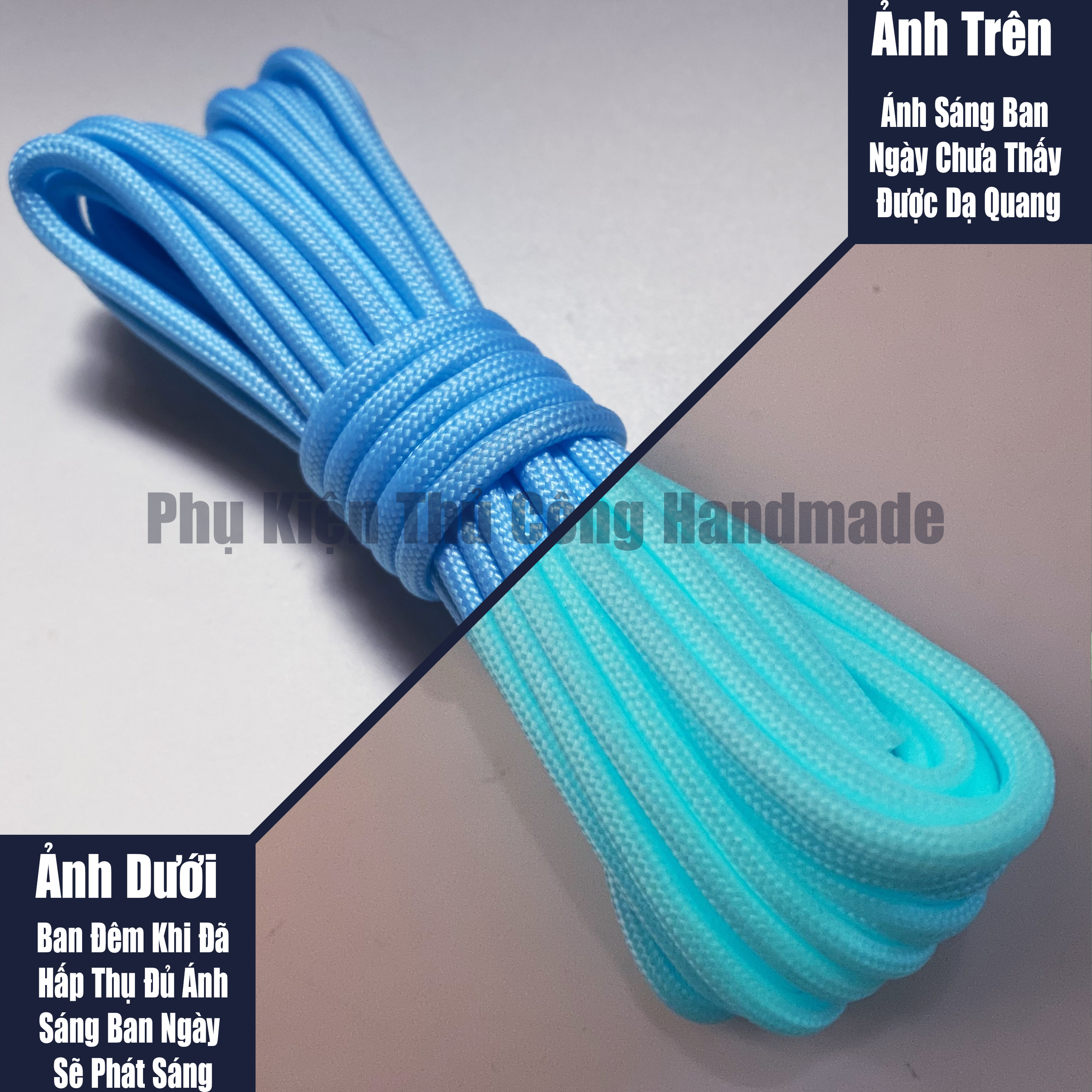 Dây Dù Paracord Dạ Quang Phản Dạ Quang Kết Hợp