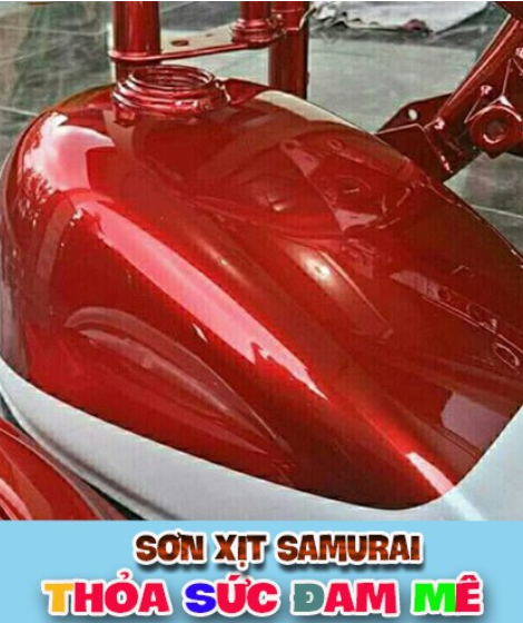 SƠN SAMURAI KUROBUSHI YAMAHA MÀU ĐỎ RỰC/CANDY (Y138*)