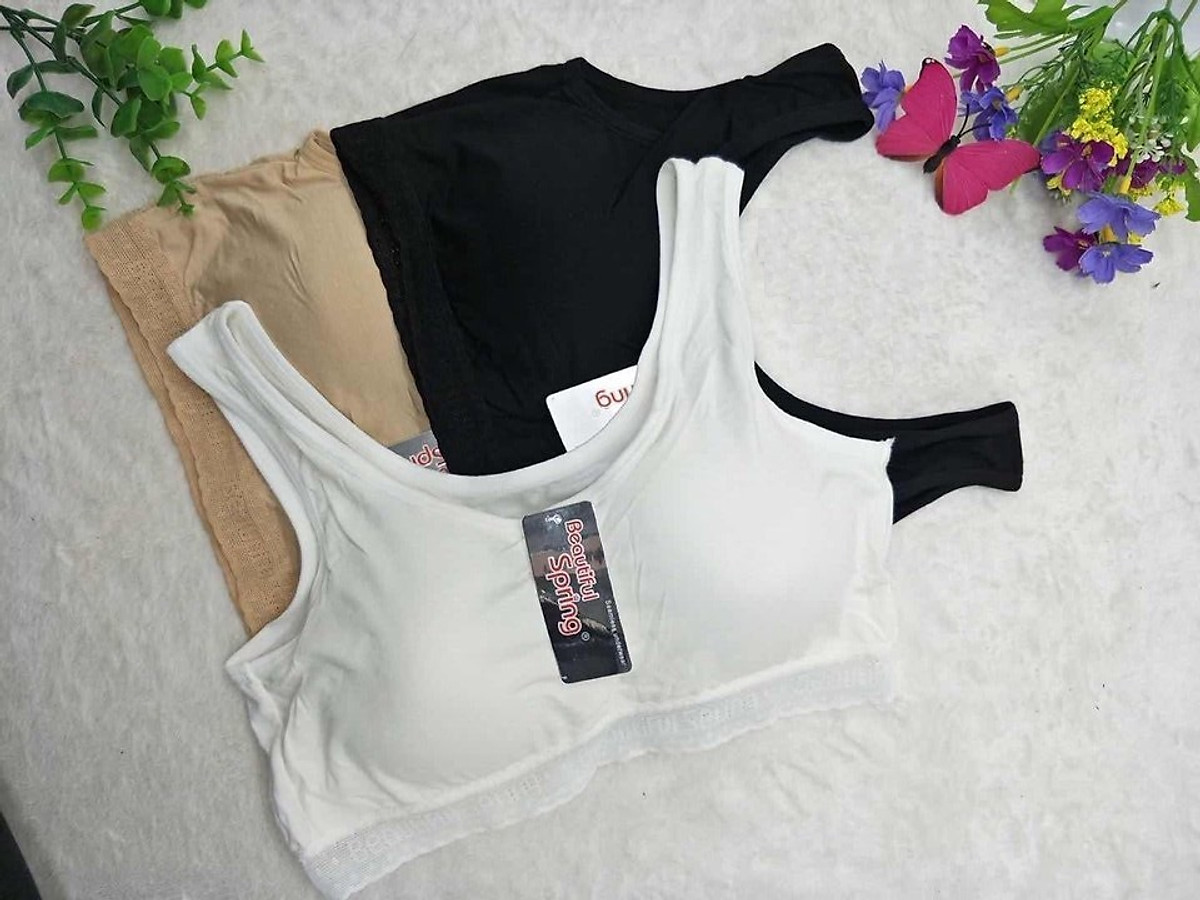 Combo 3 Áo Bra Thun Lụa Free Size Dưới 55Kg 017
